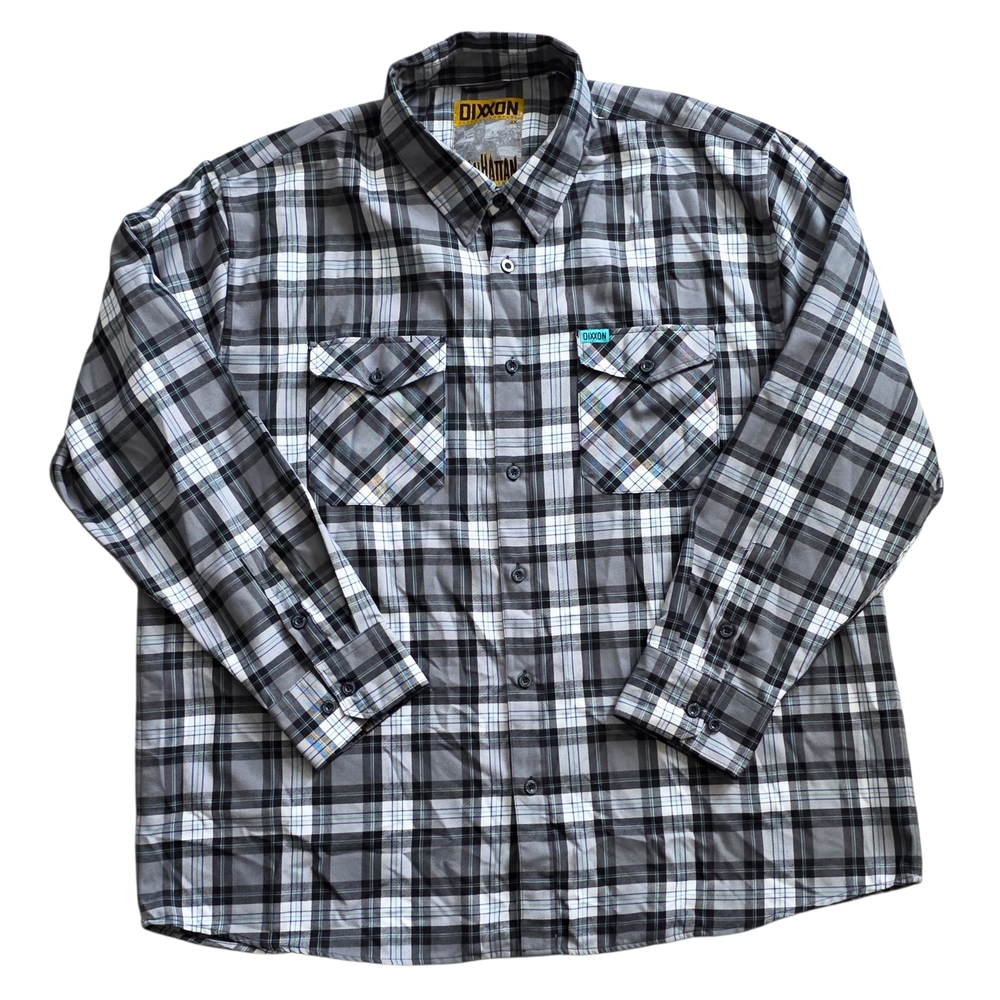 Dixxon Flannel Co 4XL The Manhattan Limited Edition Grey Blue Heavy Duty Flannel
